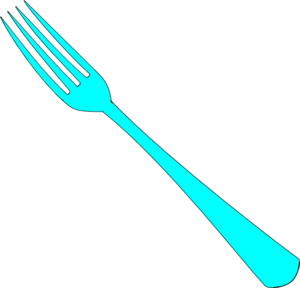 Blue Fork clip art - vector clip art online, royalty free & public ...