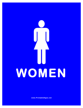 Printable Restroom for Women Sign