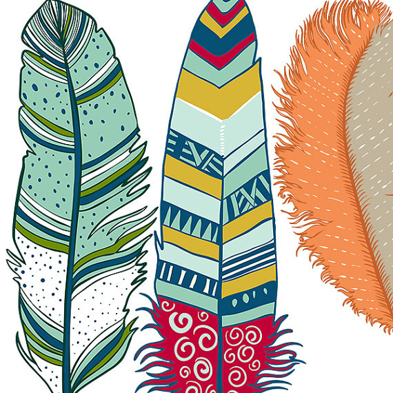 Handmade Spark - FishScraps - Colorful Feather Clip Art - ClipArt ...