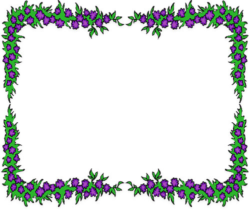 Purple Frame Flowers - ClipArt Best