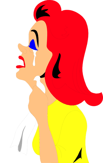 Crying woman clipart