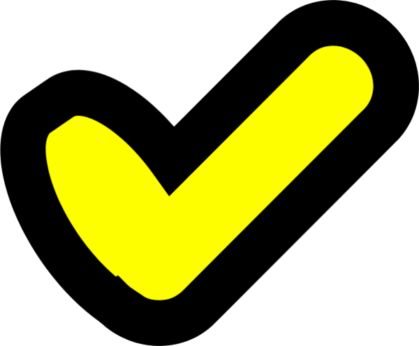 tick yellow - vector Clip Art