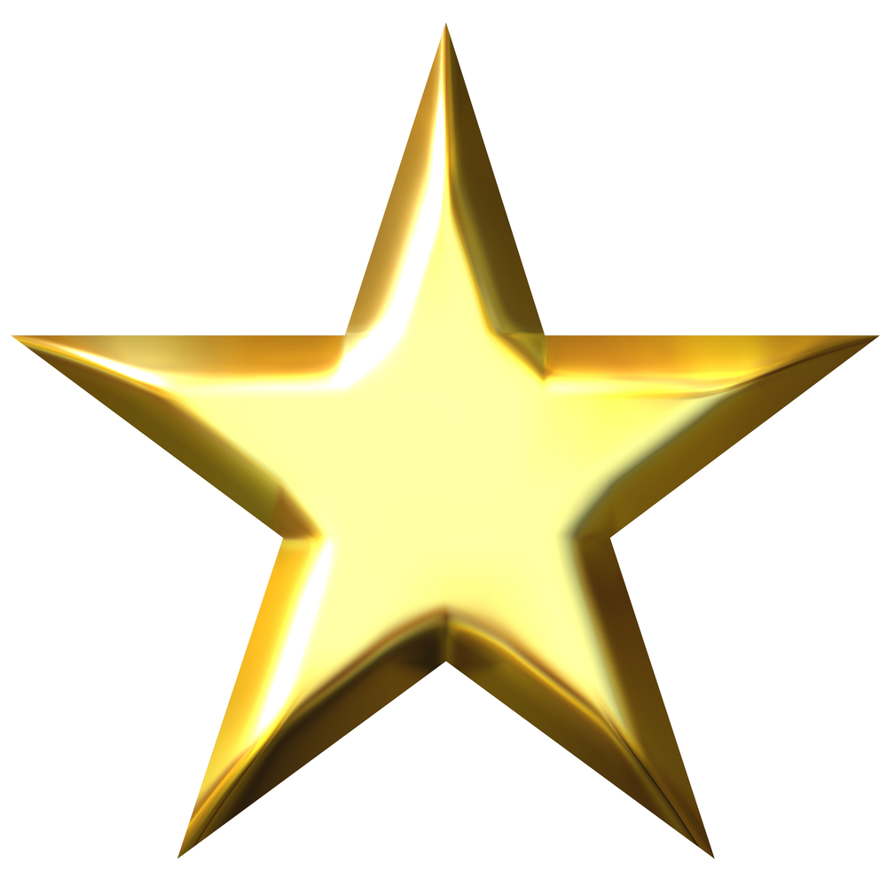 Gold star transparent clipart