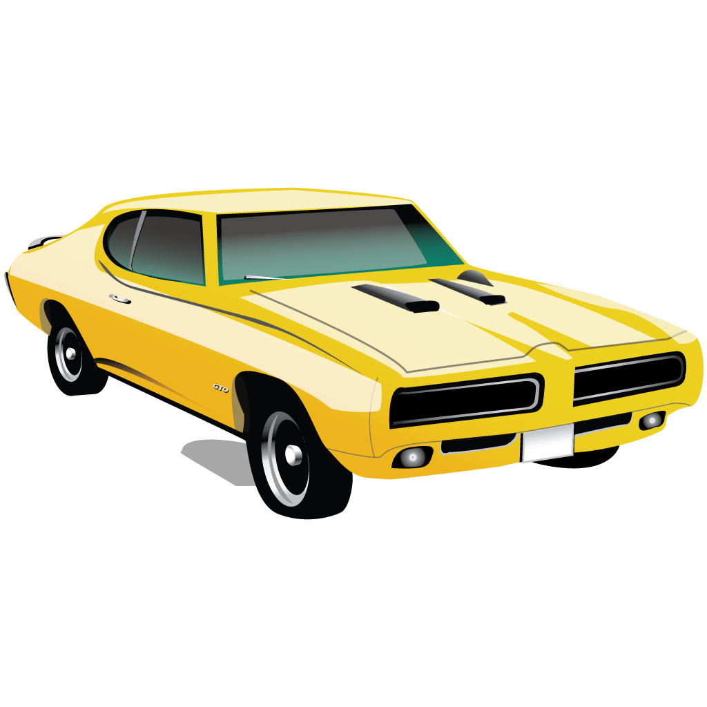 Muscle car cartoon car art clipart image #42031