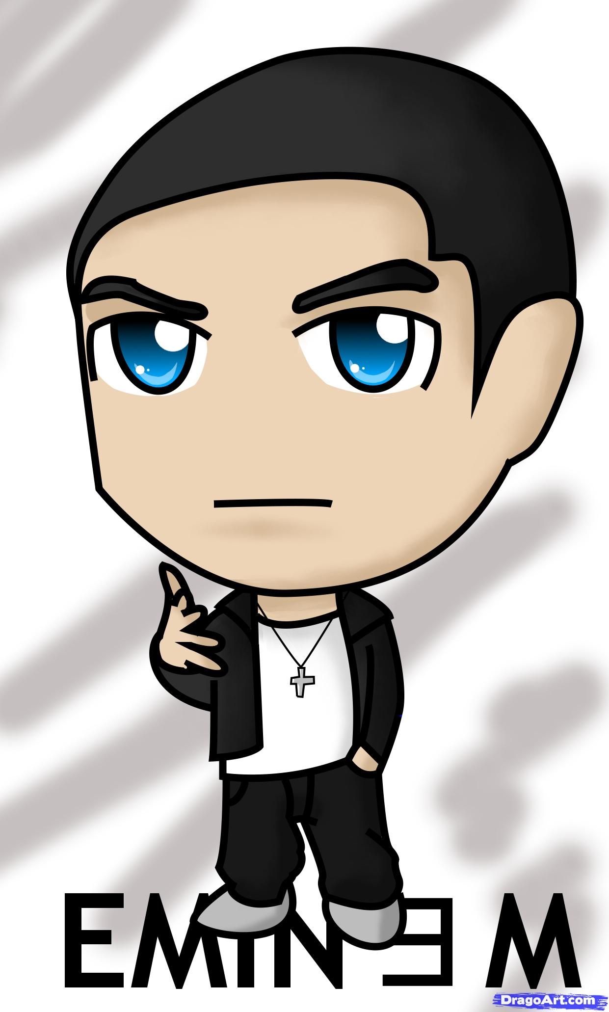 How to Draw Chibi Eminem, Step by Step, Chibis, Draw Chibi, Anime ...