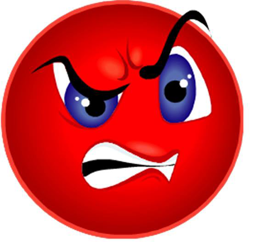 Smiley face clipart angry