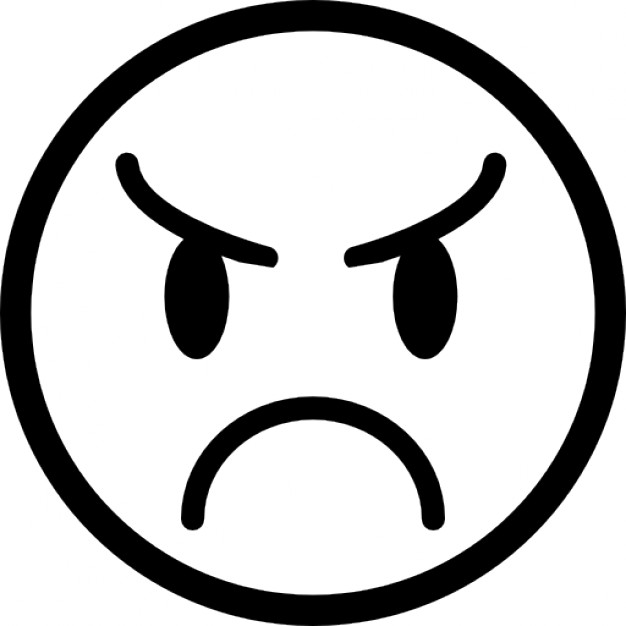 Angry emoticon face Icons | Free Download