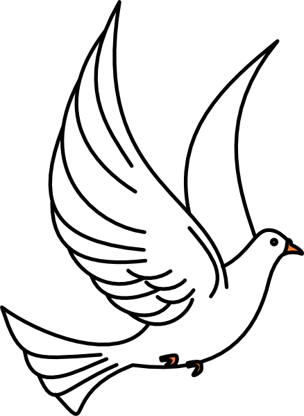 Line Drawing Of Dove - ClipArt Best