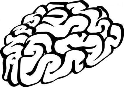 Cartoon Brain Outline clip art Free vector in Open office drawing ...