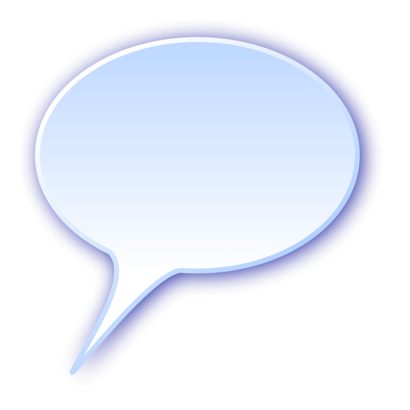 Clipart - 3D rounded speech bubble