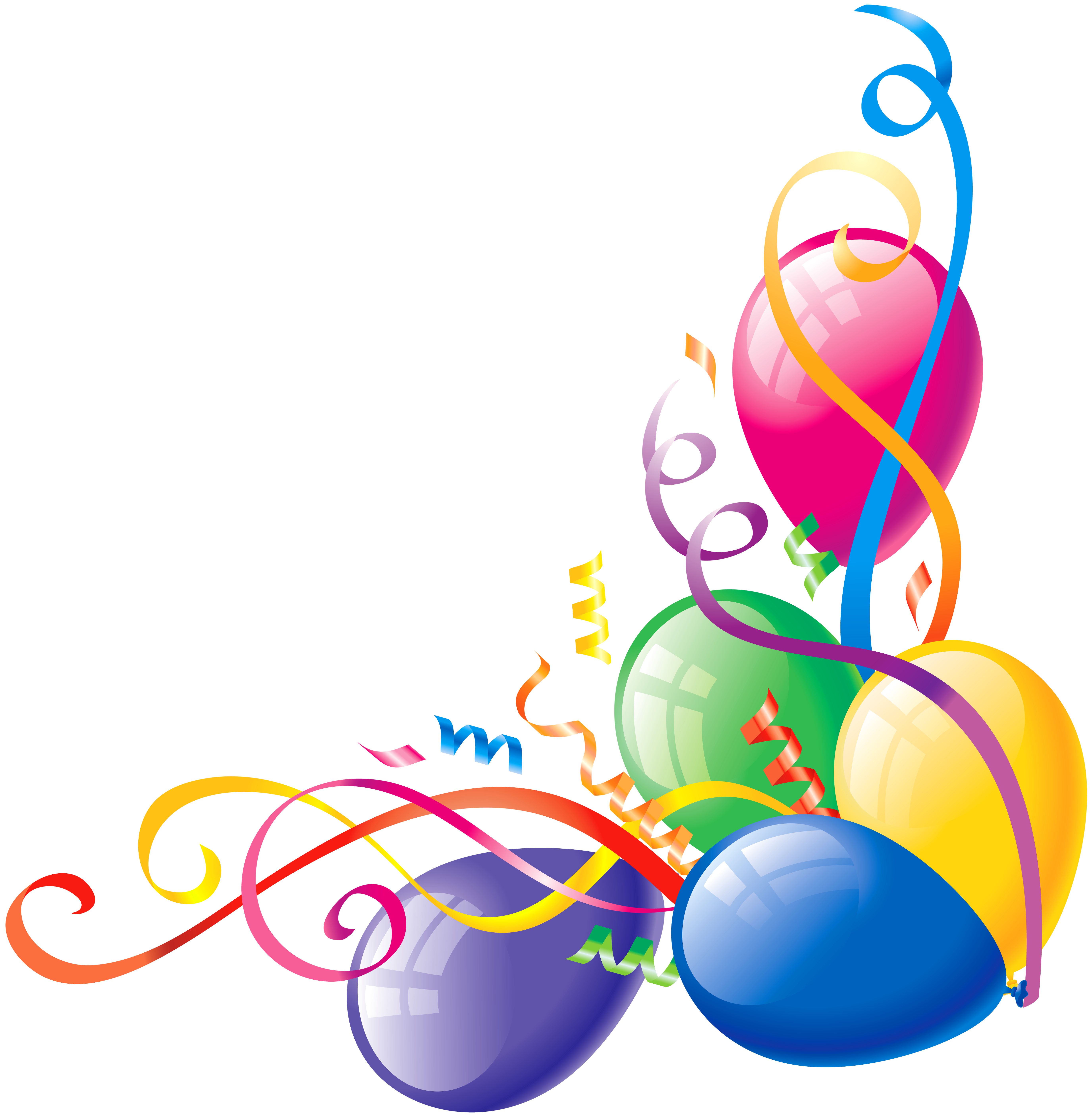 Large Transparent Balloons Deco Clipart