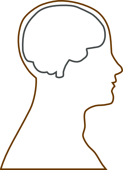 Head And Brain Outline Clip Art - vector clip art ...