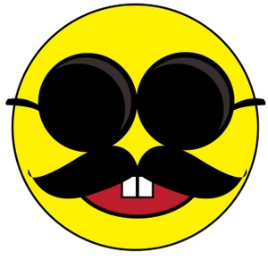 Smiley Face With Mustache - Free Clipart Images