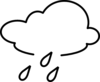 Rainy - Outline Clip Art