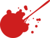 Dark Red Splat Clip Art