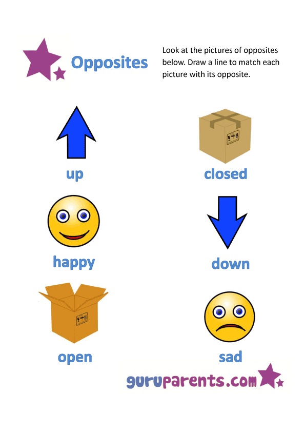 opposites worksheet C