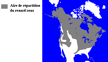 La répartition du renard roux