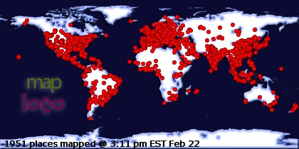 Locations of Site Visitors