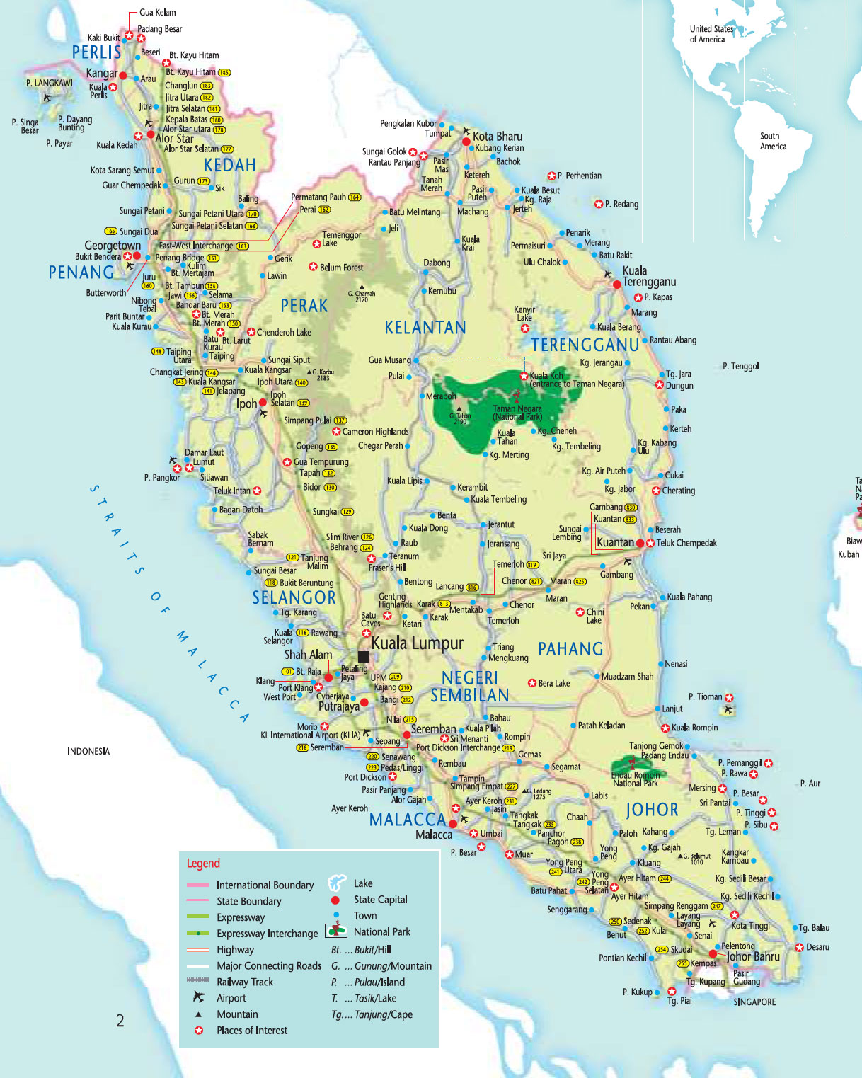 Turist Map Of Malaysia 109