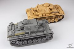 【TAKOM 8011】1/35 三号坦克N型素组评测及与田宫对