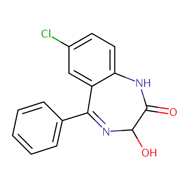 Oxazepam structural formula