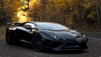 Lamborghini Aventador SV, Black, Darth Vader