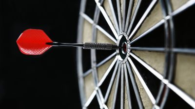 Dartboard, Target, Black background, 5K