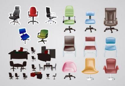 Office furniture vector