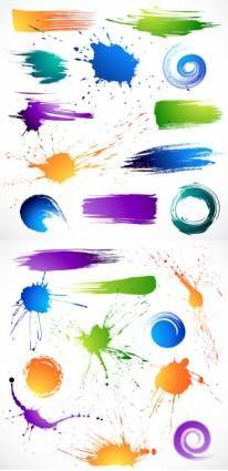 The splash brush effects vector