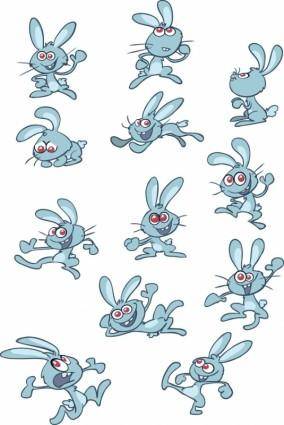 Cute cartoon rabbit vector