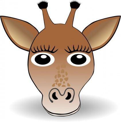 Funny Giraffe Face Cartoon