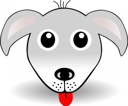 Funny Dog Face Grey Cartoon