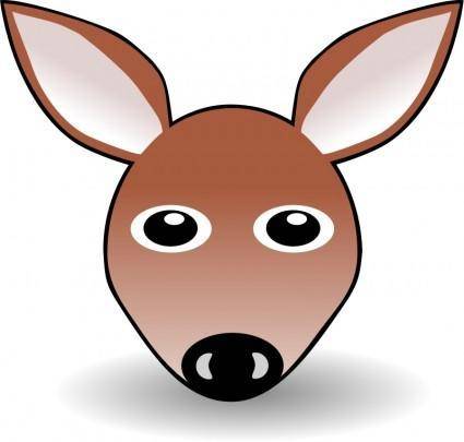 Funny Fawn Face Brown Cartoon