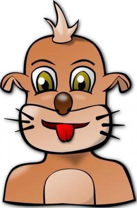 Dog Face Cartoon clip art