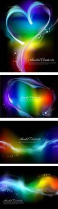 Colorful smoke effects vector