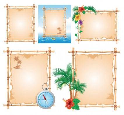 Vector beach theme bulletin board