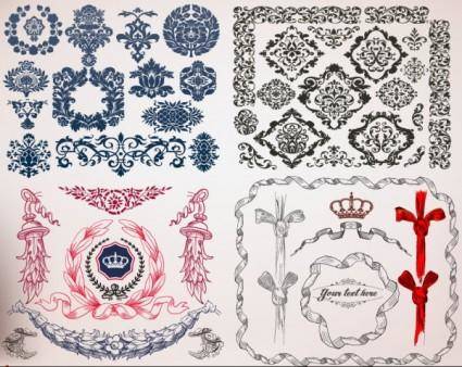 European lace border vector