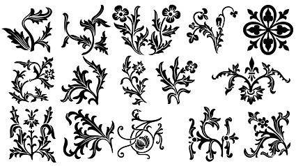 Various types of exquisite europeanstyle lace pattern vector