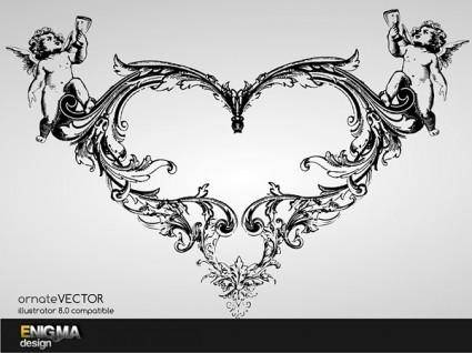 Heartshaped trend pattern vector