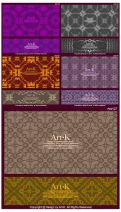 10 retro elegant lace pattern vector