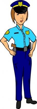 Woman Police Officer clip art