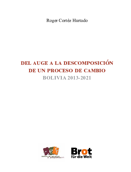 First page of “Del auge a la descomposicion”