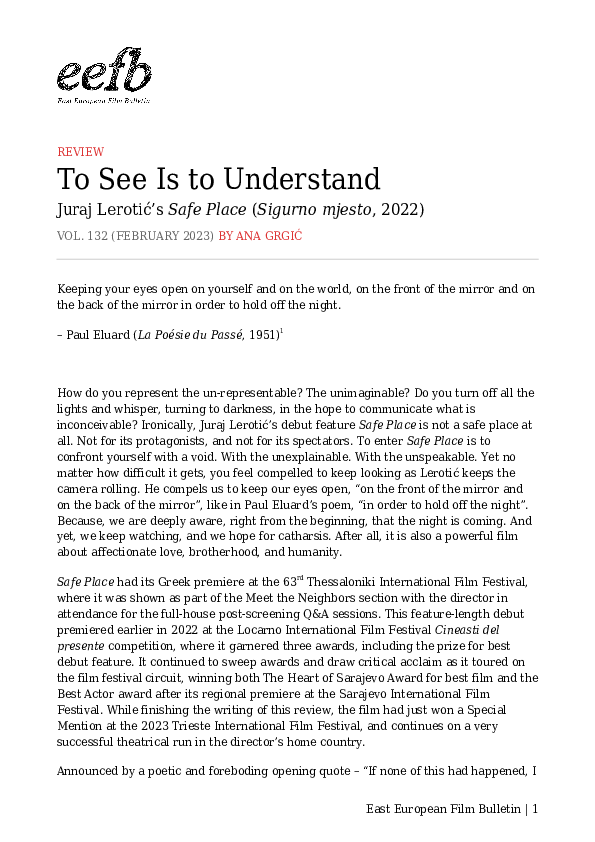 First page of “To See Is to Understand”