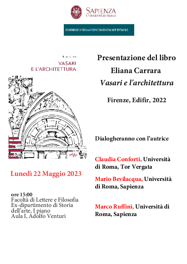 First page of “Presentazione volume Vasari Carrara”