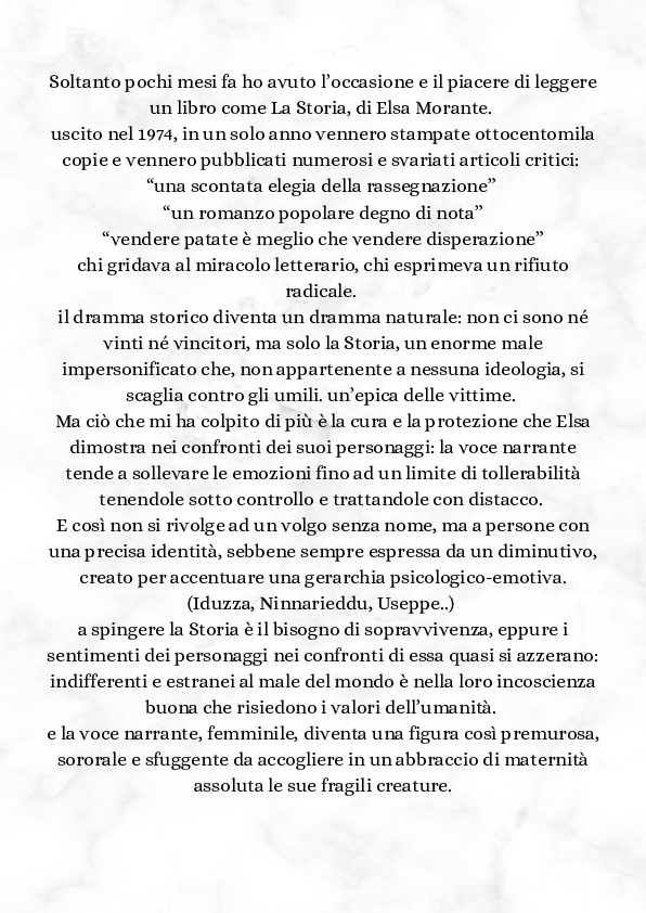 First page of “La Storia”