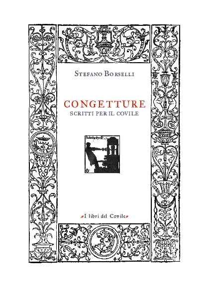 First page of “Congetture. Scritti per Il Covile.”