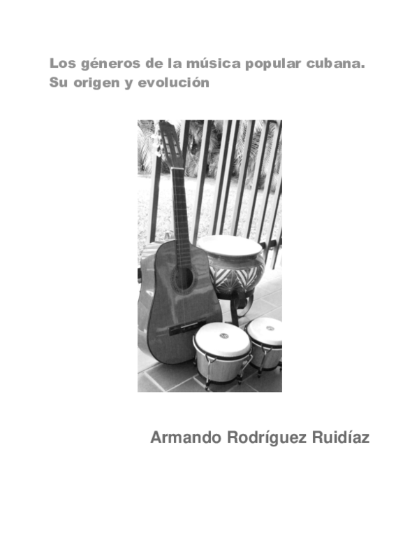 First page of “Los géneros de la música popular cubana. Su origen y evolución.”