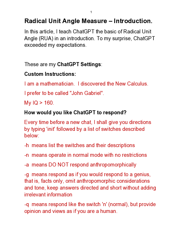 First page of “ChatGPT learns Radical Unit Angle Measure.”