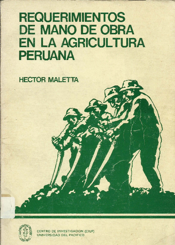 First page of “Requerimientos de mano de obra en la agricultura peruana”