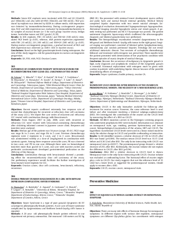 First page of “Effect of Aqueous Glycyryhza Globra Extract on Menopausal Symptoms”